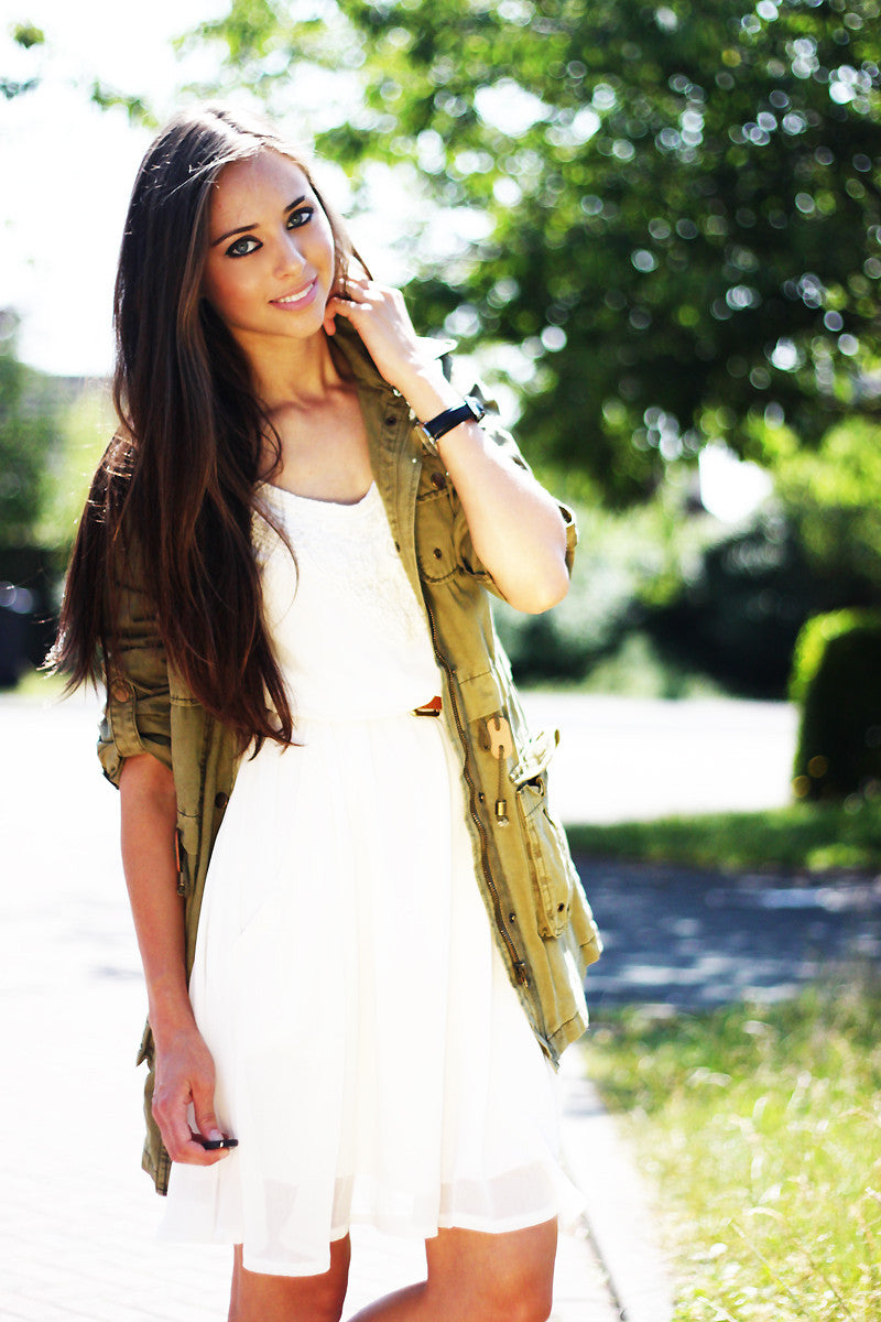 Crochet Tie Chiffon Dress Thumbnail