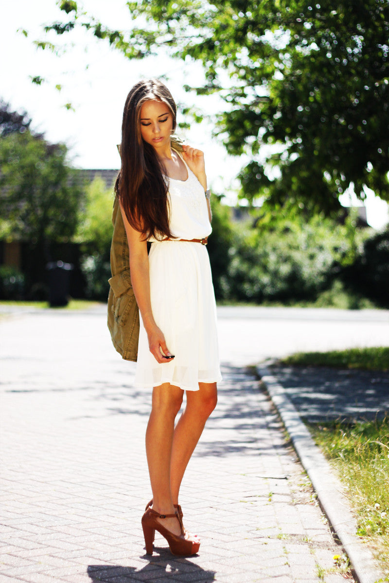 Crochet Tie Chiffon Dress Thumbnail